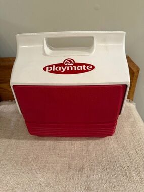 Vintage Igloo Playmate Portable Cooler - Red and White